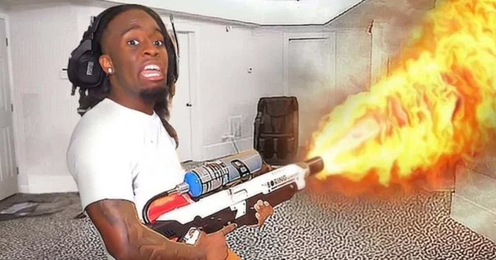 'Super villain' Kai Cenat almost burns down AMP house using flamethrower, frightens fans: 'God d*mn'