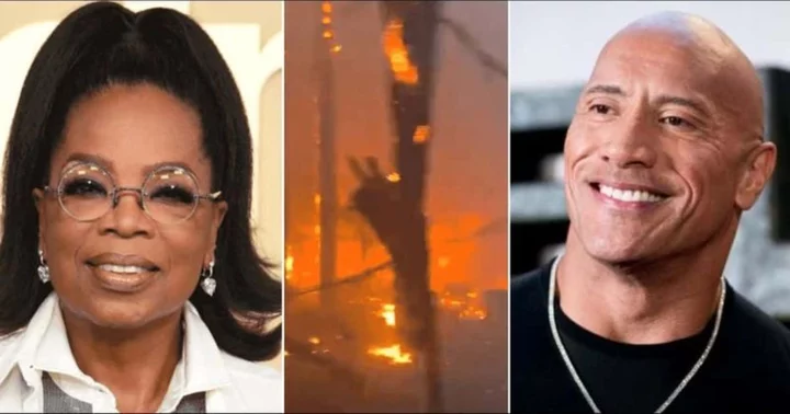 Oprah Winfrey and Dwayne Johnson slammed for asking donations for Maui wildfire victims while giving less than 0.5% of their net worth