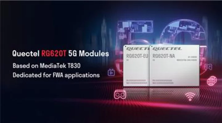 Quectel 5G RG620T modules based on MediaTek T830 gain global certifications to help drive FWA app deployment