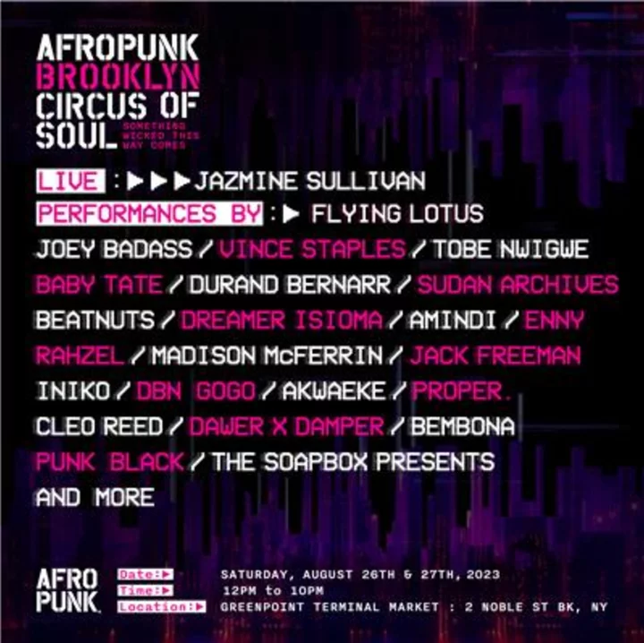 AFROPUNK BROOKLYN 2023 Announces Lineup, With Headliners Jazmine Sullivan and Flying Lotus