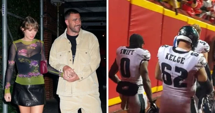 'Next level': NFL fans react to Eagles trolling Chiefs' Travis Kelce with Jason Kelce and D'Andre Swift entrance before game