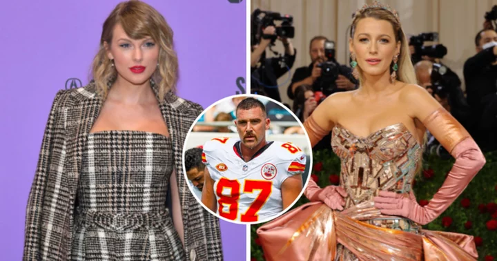 'Look at him': Taylor Swift gesturing to Blake Lively about Travis Kelce at the game leaves Internet gushing
