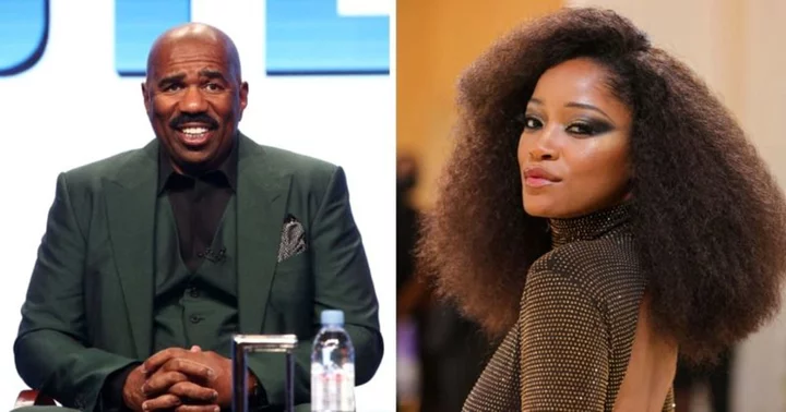 Steve Harvey's video 'warning' Keke Palmer resurfaces, but Internet isn't convinced his advice is right
