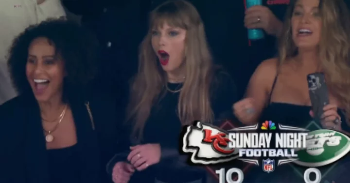 'I'll need a new liver!' Taylor Swift at Sunday night football is turning into Internet's newest drinking game