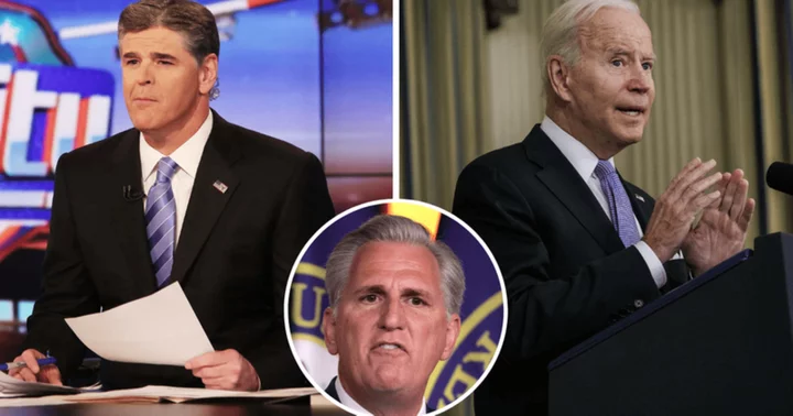 Fox News host Sean Hannity mocked for taking a dig at Joe Biden's response to Kevin McCarthy requesting his bank records