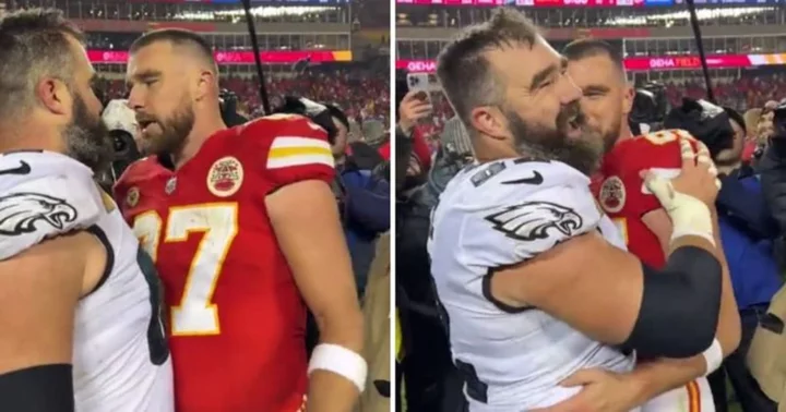 'Love these guys': NFL fans gush over Travis Kelce's 'late birthday present' for brother Jason following Eagles' victory over Chiefs