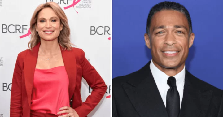 Former 'GMA' stars TJ Holmes and Amy Robach hold hands in adorable PDA moment at college football game