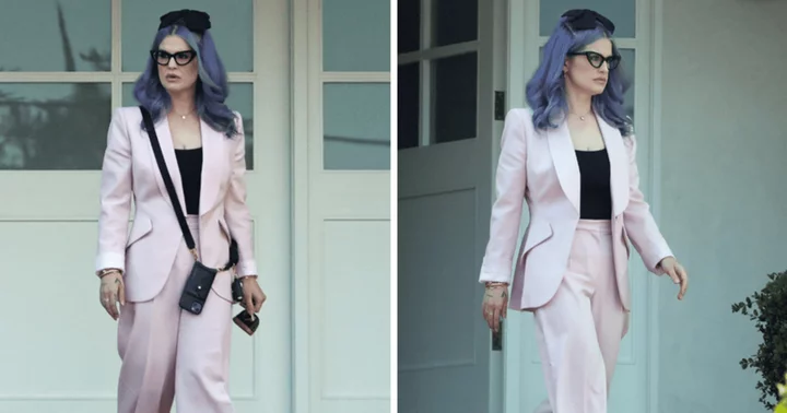 Kelly Osbourne slays in pink power suit as she flaunts post-baby fab six months after giving birth
