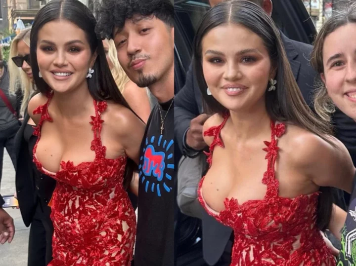 Selena Gomez returns to the VMAs red carpet in red gown for first appearance since 2015