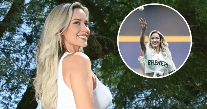 Fans left pleasantly stunned as Paige Spiranac ditches the clubs to throw first pitch with the Brewers