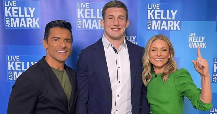 Mark Consuelos tries to take down wrestling champ Mason Parris in awkward match on ‘Live with Kelly and Mark'