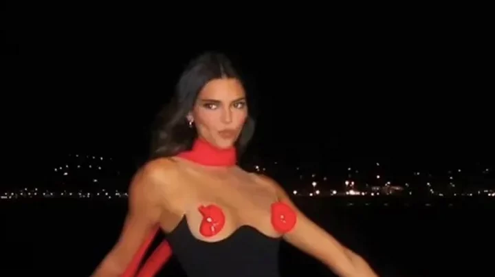 Kendall Jenner continues naked dress trend with topless illusion