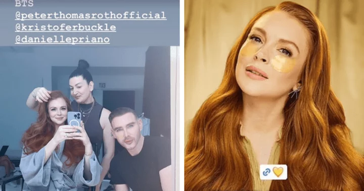 Lindsay Lohan looks gorgeous in behind-the-scenes sneak peek of skincare ad campaign