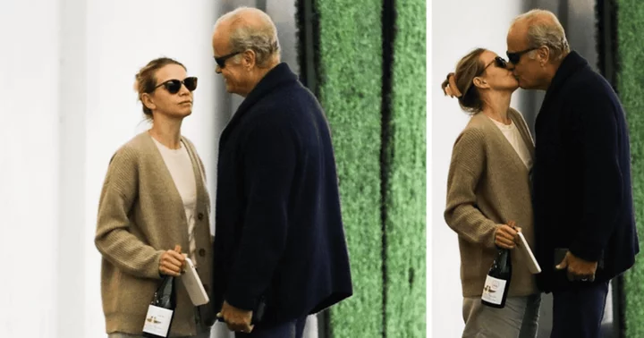 Kelsey Grammer, 68, locks lips with wife Kayte Walsh, 44, after romantic dinner in Beverly Hills