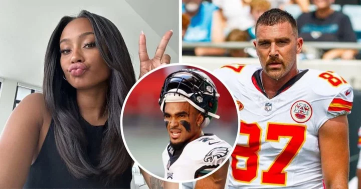 Travis Kelce's ex Kayla Nicole's flirty post on Jalen Hurts has Eagles fans warning her 'he is taken'