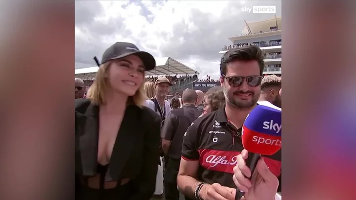 Cara Delevingne and Sam Ryder’s contrasting F1 grid interviews divide fans