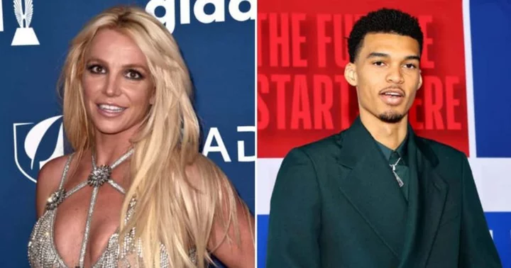Did Britney Spears slap herself? Footage sparks debate over whether singer was truly hit by Victor Wembanyama's guard