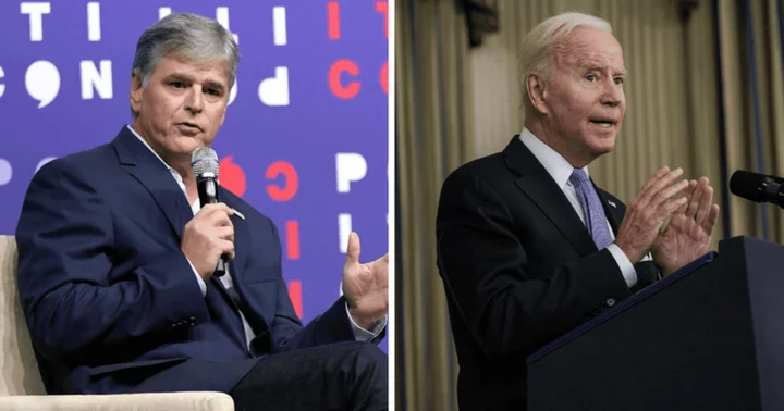 Fox News anchor Sean Hannity receives flak for posting video of Joe Biden forgetting to unplug his earpiece