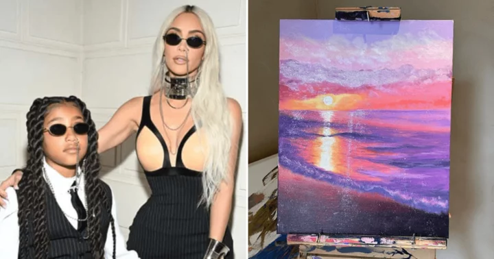 'We know she didn't paint that': Fans mock Kim Kardashian over sunset painting credited to daughter North