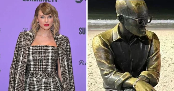 'She's everywhere!' Internet goes gaga as Taylor Swift's 'Sweet Nothing' bracelet adorns Brazilian poet's statue