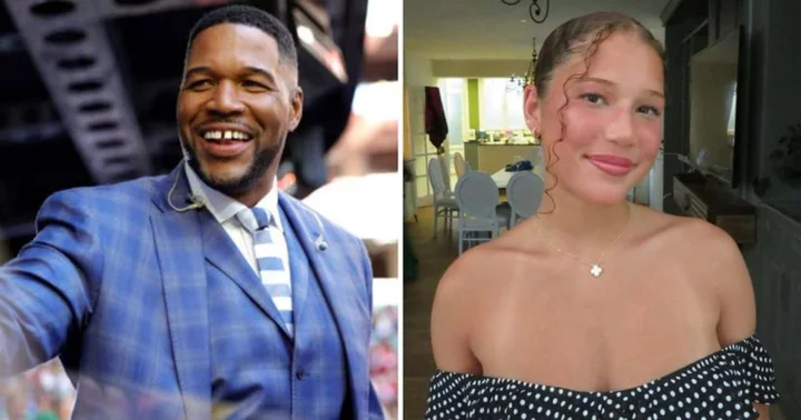 'GMA' host Michael Strahan's daughter Sophia, 18, flaunts her curves in sparkly cut-out dress during night out in NYC