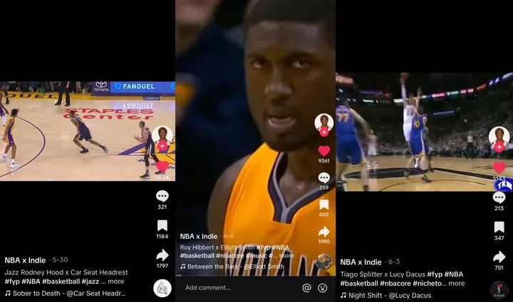 TikTok is setting obscure NBA highlights to indie music. It rules.