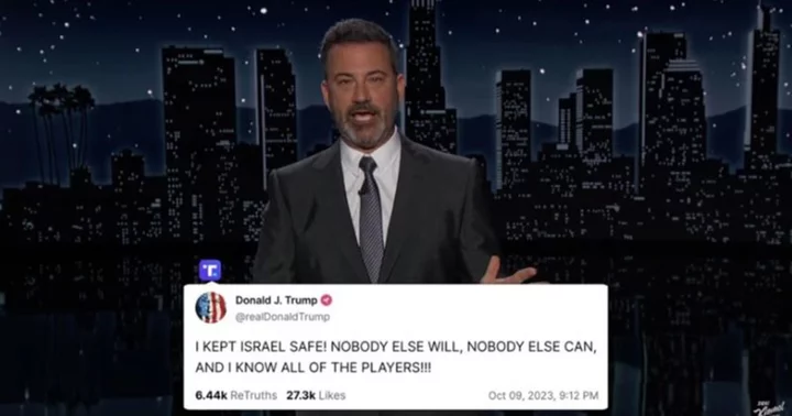 Jimmy Kimmel blasts Trump for Truth Social post claiming he would have stopped Israel-Hamas conflict
