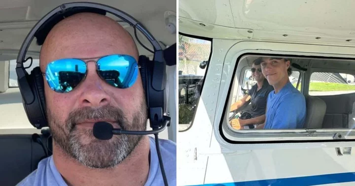 'Like father like son': Fans urge Bryan Baeumler to build 'bigger hangar' as he shares video of son Quintyn, 17, flying a plane