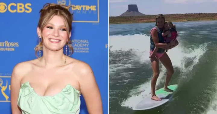 'DWTS' alum Lindsay Arnold faces backlash for wake surfing with 2-yr-old daughter Sage, Internet says 'very irresponsible'