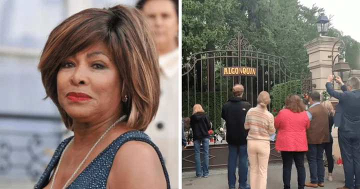 Fans gather outside Tina Turner's $76 million mansion Chateau Algonquin to pay respects to late singer