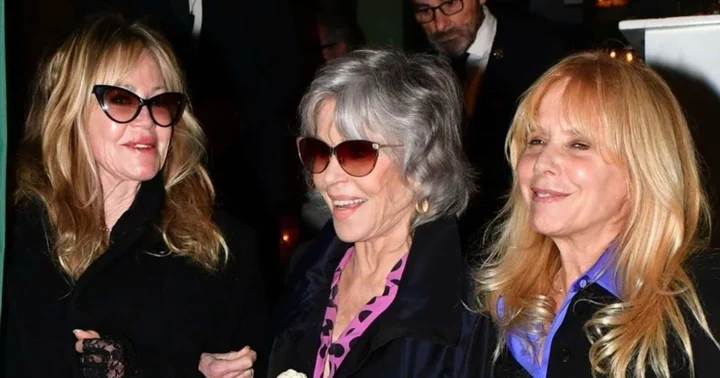 Melanie Griffith, Jane Fonda and Rosanna Arquette were all smiles as they enjoyed their rare girls' night out