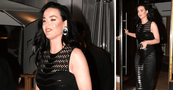 Katy Perry brings on the oomph in a sheer black dress during 'American Idol' afterparty in Beverly Hills